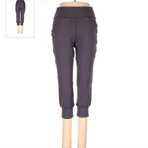 Firstway Grey Cropped Joggers Athletic Capri Pants Women's Small S Athleisure